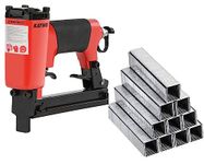 Kaymo Pneumatic Stapler Gun Red NEO-PS8016 with 8009 Heavy Duty Staple Size 9mm (10000 Pieces)