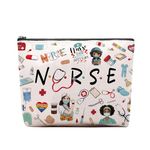 Nurse Gifts Makeup Bag, Cool Gifts for Nurses Nursing Bags, Nurse Graduation Gifts for Women, Emergency Room ICU Nurse Zipper Bag Appreciation Cosmetic Bag