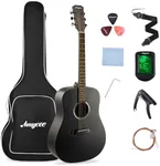 GAOMON Acoustic Guitar,41"Acoustic Guitar Kit Full Size Dreadnought Acustica Guitarra Bundle for Beginner Adult Teen with Gig Bag, Tuner, Strap, Strings, Picks, Capos,Right Hand,Black