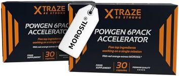 Cayenne Pepper Capsules with Morosil, Green Tea, Black Pepper, and Vitamin B6, 60 Capsules for 60 Days, PowGen 6Pack Accelerator XTRAZE