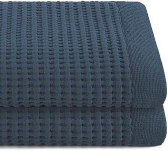 Gilden Tree Waffle Towels Luxury Cotton Midnight Blue