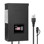 DEWENWILS 300W Outdoor Low Voltage Transformer with Timer and Photocell Sensor, 120V AC to 12V/14V AC, 3 Individually Controlled Outputs, Weatherproof for Landscaping Light, Spotlight, ETL Listed