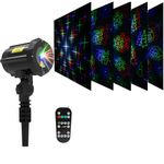 Motion Pattern Firefly 3 Models in 1 Continuous 18 Patterns LEDMALL RGB Outdoor Laser Garden and Christmas Lights with RF Remote Control and Security kit