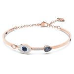 Swarovski Symbolic bangle, Evil eye, Blue, Mixed metal finish