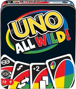 Mattel Games Jeu de Cartes UNO All Wild avec 112 Cartes, Cadeau pour Les Enfants, Les familles et Les Adultes, soirée de Jeu pour Les Joueurs de 7 Ans et Plus [Exclusivité Amazon]