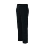 BIENZOE Girl's Cotton Stretch Slim Adjustable Waist School Uniform Pant Black 10