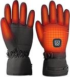 Z-YQL Heated Gloves for Men/Women, Electric Ski Gloves 3 Levels, Waterproof Electric Battery Heated Warm Gloves for Cycling Motorcycle Hiking Skiing Mountaineering