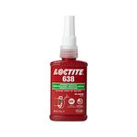 LOCTITE 638, High Strength Adhesive for securing cylindrical parts to shafts, Anaerobic Liquid Adhesive for Joining Parts, Temperature Resistant Metal Adhesive for Gearboxes, 50ml