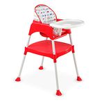 LuvLap 3 in 1 Convertible Baby High Chair with 5 point Safety belts, High Chair, Low Chair, Table for 6 to 36months baby, Max Weight Up to 20 Kgs, European Standard certified feeding essential (Red)