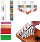 Lepxino 2set Kalimba Thumb Piano Note Stickers for Beginner Learner Musical Gift - Kalimba Thumb Piano Scale Key Sticker Parts(color）