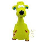 Foodie Puppies Dog Squeaky Chew Latex Rubber Toy - (Green Dog) | for Small Dogs & Puppies | Durable, Soft, Animal Design, Fetch & Chew Safe Play Toy | Reduce Separation Anxiety (Size: 21cm)