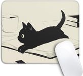 Cute Black Cat Mouse Pad,Kawaii Ani