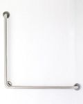 90 Deg. 1.25" Diameter Angle Grab Bar with Center Post 30" x 30" (Knurled Grip)