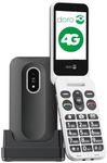 Doro Leva L20 Unlocked Mobile Phone for Seniors - Large Display - Powerful HD Sound - Camera - Assistance Button with GPS Location - Basic Phone Without Internet (Black)