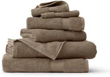 BOLL & BRANCH Plush Bath Sheet Set - Walnut - 6 Piece - Includes 2 Oversized Bath Sheets, 2 Hand Towels & 2 Washcloths - 100% Organic Cotton - Ultra Soft & Luxurious - Quick Absorbing