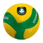 Mikasa Sports V200W CEV Champions League Volleyball, Green/yellow