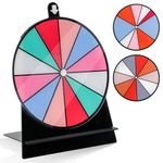 niCWhite Spinning Prize Wheel-6Inch Dry Erase Spinning Wheel for Prizes with Stand, Tabletop Roulette Spinner for Carnival, Trade Show, Win Fortune Spin Games