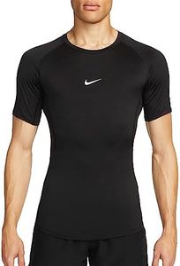 NIKE Men's M Np Df Tight Top Ss Sweatshirt Black/White