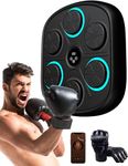 Bewinner Music Boxing Machine with Cool Boxing Gloves - One Punch Smart Music Boxing Trainer Wall Mounted for Adults, Training Punching Equipment with 6 Pads, Outdoor Indoor