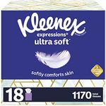 Kleenex Expressions Facial Tissues, 65 Tissues per Cube Box