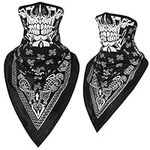 Xinqiao 2Pcs Face Scarf Motorcycle Helmets Liner Neck Gaiter Quick-Dry Half Masks, #17 Kjxlkl, One Size