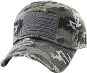 KBETHOS Tactical Operator Collection USA Fishing Mesh Ballcap Flag Patch America Outdoors Trucker Baseball Cap, Black Camouflage Tactical Operator Classic, One Size