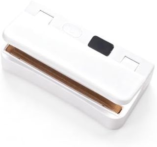 Rechargeable Mini Bag Sealer with Cutter and Magnet for Chip Bags, White