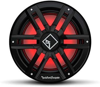 Rockford Fosgate M2D4-12SB Color Optix 12" DVC 4-Ohm Multicolor LED Lighted Marine Subwoofer for Sealed Enclosure - Black/Stainless