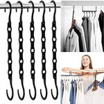 Space Saving Magic Hangers,Multifunctional Storage Device,Closet Storage Organizer,7 Holes Sturdy Plastic Hangers for Heavy Clothes,Hangers Organizer,Closet Space Saver,Dorm Organizer,Room Essentials