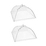 Mesh Food Covers,TOUGS 17x17 Inch Pop-Up Mesh Food Cover Tent Umbrella for Outdoors, Screen Tents, Parties Picnics, BBQs, Reusable and Collapsible,2 Pack