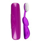 RADIUS Adult Manual Toothbrush Big Brush With Replaceable Brush Head Bpa Free Ada Accepted-Right Hand-Purple Brush With Purple Case, 1 count