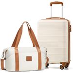 COOLIFE Cabin Suitcase, 55×35×20cm Cabin Luggage and Ryanair Underseat Bag 40×25×20-20L for Ryanair Hand Luggage with 4 Wheels, Telescopic Handle & TSA Lock | Lightweight Carry On Suitcase