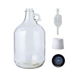 Home Brew Ohio B01BO12A0G HOZQ8-568 1 gal Jug W/Twinbubble Airlock, Polyseal Lid, 6 Drilled Stopper, Clear