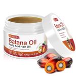 Batana Oil for Hair Growth Dr Sebi, Raw Batana Oil Organic from Honduras Unrefined, Promotes Hair thickness, Prevent Hair Loss, for Men Women 4.2 Oz