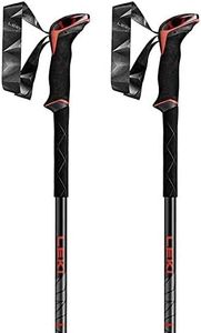 LEKI Makalu poles, bright red-black-dk anthracite, 110-145 cm