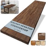 Howizz 60 x 30 x 1.5 Dark Walnut Stained Acacia Butcher Block Table Top, Prefinished Solid Wood Butcher Block Countertop for Desktop/Kitchen/Workbench