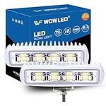 WFPOWER Waterproof LED Boat Lights, 6.3inch 2 Pack Waterproof T-Top Deck Dock Marine Boat Lights Flood LED Light Bar 12V 24V White Marine LED Lights Spreaders for boats Accessories, ATV, Truck 4x4