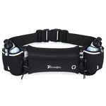 Proberos® Running Belt with Water Bottles, Hydration Belt and Waist Pack for Running and Cycling, Fanny Pack Fits 7 inches Phones, Waist pack for Running Hiking Climbing