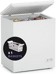 Northair Chest Freezer - 5 Cu Ft with 3 Removable Baskets - Reach In Freezer Chest - Quiet Compact Freezer - 7 Temperature Settings - White