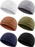 Syhood 6 Pieces Men Skull Caps Cotton Beanies Sleep Hats Multifunctional Helmet Liner Cap for Men and Women, Classic Colors, One Size