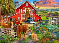 Vermont Christmas Company Horse Farm Jigsaw Puzzle 1000 Piece