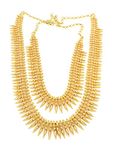 Anujeet Fashion Hub 1857 Stylish Gold Plated Fashion Jewellery Traditional Covering Jasmine Bud Short Necklace with Long Haram Wedding Jewellery Combo Set for Women & Girls