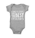 Cousins Make The Best Friends - Matching Bodysuit (Light Gray, Newborn)