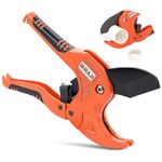 AIRAJ PVC Cutter Heavy Duty Ratchet-Type Pipe Cutter,for Cutting Outer Diameter 42 mm PVC PPR Plastic Hoses and Plumbing Pipes,for Electrician,Maintenance Workers,Professional Plastic Pipe Cutter