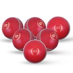 ADS SPORTS Soft Cricket Balls For Practice & Excellent Training & Skills Cricket Balls For All Age Players Senior & Junior (Senior, Red)