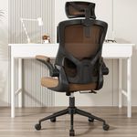 𝑯𝑶𝑴𝑬 𝑶𝑭𝑭𝑰𝑪𝑬 𝑪𝑯𝑨𝑰𝑹, Ergonomic Mesh Desk Chair, High Back Computer Chair- Adjustable Headrest with Flip-Up Arms, Lumbar Support, Swivel Executive Task Chair