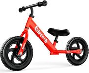 Birtech Balance Bike for 2-5 Years Old Kids 12 Inch Toddler Balance Bike Kids Indoor Outdoor Toys No Pedal Training Bicycle with Adjustable Seat Height, Red
