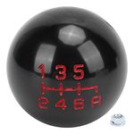 Akozon Gear Shift Knob 6 Speed Round Shifter Knob Gear Lever Head Gear Stick Knob M10x1.5 Round Replacement for Civic Fit FD2 FN2 EP3 DC2 DC5 S2000 F20C(6-stop black)