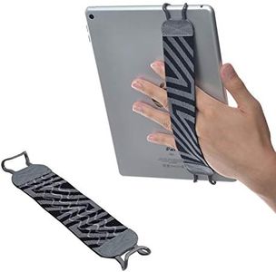 TFY Security Hand Strap Holder with Silicon for Tablets, iPad, & e-Readers - iPad Pro, iPad, iPad Mini 4, iPad Air 2, Samsung Galaxy Tab & Note - Google Nexus - Asus Transformer Book and More -Gray