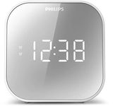 Philips Audio - Clock Radio - USB Phone Charger, White